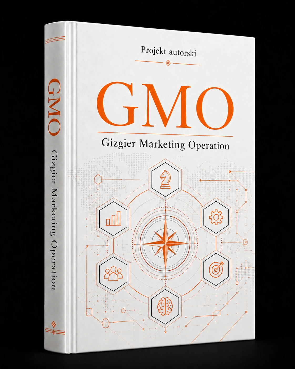 Książka GMO — Gizgier Marketing Operation, projekt autorski Joanny Gizgier